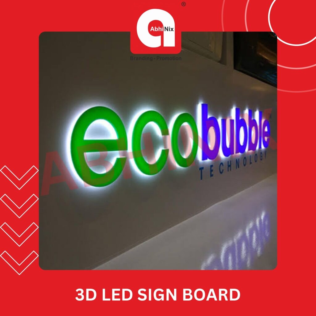 Best 3D LED Sign Board in Ranchi By Abhinix Printing