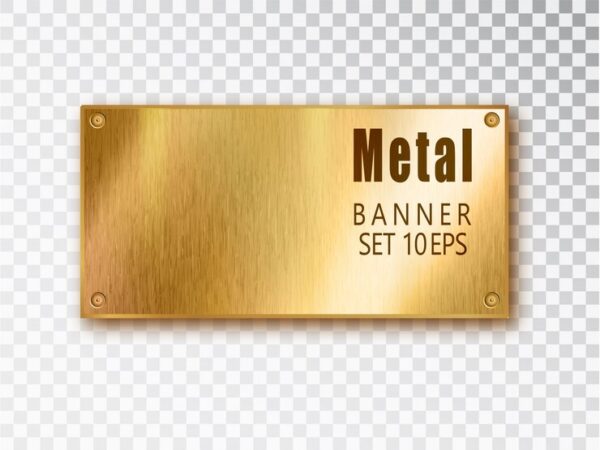 Golden Metal Name Plate - Image 3